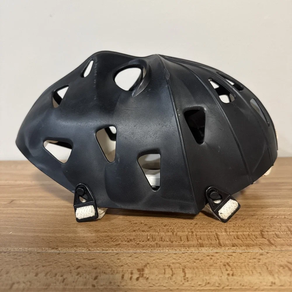 Mylec Adult Street Hockey Goalie Mask Black Impact Ventilation Holes Adjustable